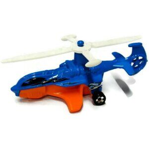 Sky Knife 2006 Hot Wheels Helicopter Blue Orange Toy Collectible